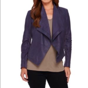 G.I.L.I Open Front Leather Jacket w/pockets